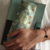 Resim 1 adet Retro Çin Tarzı Büyük Kapasiteli Brokar Kalem Çantası - 8 Desen Seçeneği, Dayanıklı Polyester, 18.03x6.1x3.56 cm, Okul, Ofis & Kırtasiye Organizasyonu için Şık Çiçek Tasarımı 