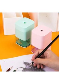 Resim Deli Macaron Pastel Yeşil Masa Üstü Kalemtraş - R10604 