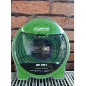 Resim For-x 4GA OFC Kablo Kiti Profesyonel Ses Sistemi Kurulumuna Uygun 4.5 Metre Yeşil Kablo 