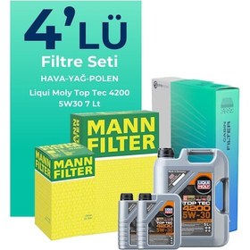 Resim Mann Mercedes X250 Filtre Bakım Seti Liqui Moly Motor Yağlı (2017-2020) 4 Lü - 