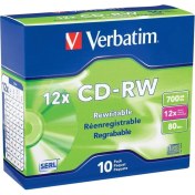 Resim Storemax Cd-Rw 700mb 4x-12x Yeniden Yazılabilir Boş Medya - Ince Mücevher Kılıflarında 10 Disk, Gümüş 