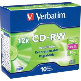 Resim Storemax Cd-Rw 700mb 4x-12x Yeniden Yazılabilir Boş Medya - Ince Mücevher Kılıflarında 10 Disk, Gümüş 