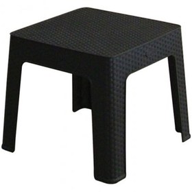 Resim Rattan Plastik Sehpa Koyu Kahve 