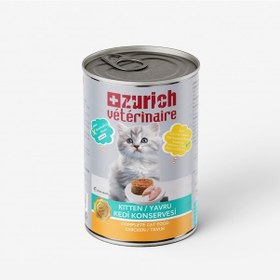 Resim Zurich Veterinaire Pate Tavuklu Yavru Kedi Konservesi 415 G 