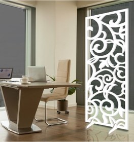 Resim Liar Dekor Liar Ahşap Seperatör (Paravan) - KSP-208 - (18 mm) - (85 cm x 210 cm) - (Beyaz) 