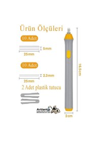 Resim Elektronik Silgi Pilli 1 Paket Otomatik Taşınabilir Kalem Silgi Karakalem Eskiz Çizim Grafit Elektrikli 