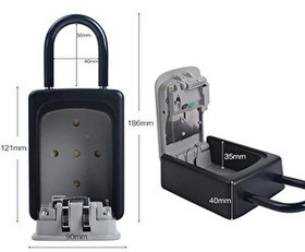 Resim Insafe ISC802KEY Şifreli Anahtar Kutusu - Anahtar Dolabı - Siyah 