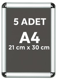 Resim 5 Adet A4 Eko Seri Çerçeve Rondo Köşe Aç Kapa Açılır Kapanır 