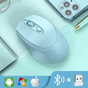 Resim Jingyi Aieach Şarj Edilebilir Kablosuz Bluetooth Fare Sessiz Kablosuz Bilgisayar Fare USB Ergonomik Gamer Bilgisayar Faresi Dizüstü Macbook (Yurt Dışından) 