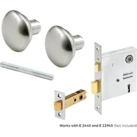 Resim NY Home E 2498 Stil Kapı Kolları Nikel Kaplama, 5,5 cm Dış Çap (Tekli Paket) 
