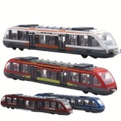 Resim 1 adet 1:55 Alaşımlı Yüksek Hızlı Tren Modeli Alaşımlı Araba Oyuncak Metro Kaydırak Arabası 