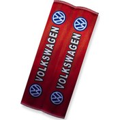 Resim Volkswagen Uyumlu Dijital Baskılı Kırmızı Emniyet Kemer Pedi 2'li Set 