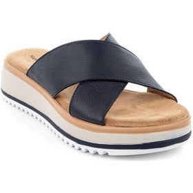 Resim Hush Puppies Hou 624203 Hakiki Deri Kadın Terlik Lacivert Lacivert 
