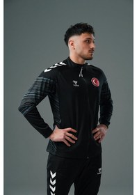 Resim Hummel Milli Takım Line Kamp Eşofman Üstü Siyah 