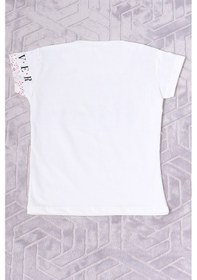 Resim Hçm Kız Çocuk Tshirt Nature Baskılı Bisiklet Yaka E12 Krem 