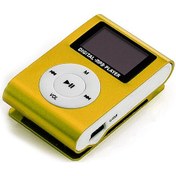 Resim Mini Taşınabilir Mp3 Müzik Çalar Metal Klipsli Mp3 Çalar, Lcd Ekran Desteği Tf Kart Geniş Uygulama Altın 