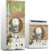 Resim Roses Store Buzdolabı Ve Bulaşık Makinası Beyaz Eşya Sticker Kaplama Leylekler 