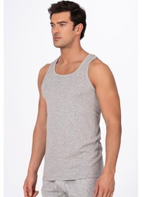 Resim Kompedan Erkek Ribana Sporcu Atlet Gri K0058-gri Melanj Gri Melanj 