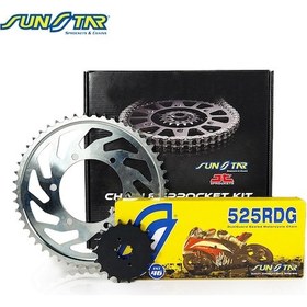 Resim Zincir Dişli Seti Suzukı Sv 650cc Zincir: Sunstar 525rdg Çelik-114 Ön-arka Dişli: Sunstar 15t-45t 2007-2010 
