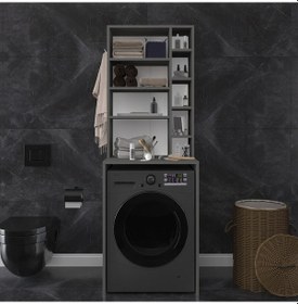 Resim Banyo Dolabı Bd-03 Antrasit Antrasit 