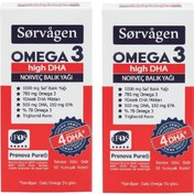 Resim Sorvagen Omega 3 High DHA Saf Norveç Balık Yağı, 50 Kapsül, 1000 
