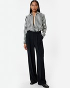 Resim Saten Gömlek Uzun Kollu Renk Kontrastlı 