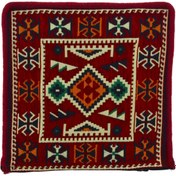 Resim HitDukkan Dekoratif Otantik Çift Taraflı Fermuarlı Kilim Şark Köşesi Minder Kılıfı (40cmx41cm) 