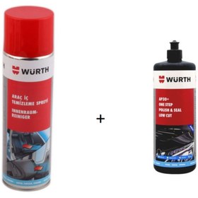 Resim Würth Araç Içi Temizleme Spreyi 500ml+mumlu Cila 1lt 
