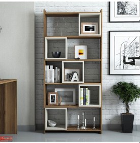 Resim Variant Box Kitaplık Ve Çalışma Masası Takımı - Ceviz / Krem 