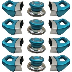 Resim Sultanoğlu Turkuaz Tencere Tava Yan Kulpları ve Kapak Kulpu Seti (4 Set) 