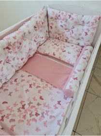 Resim babynestdunyasi 70x130 Çift Yönlü Beşik Kenar Koruma (yılan Yastık Hediyeli) 