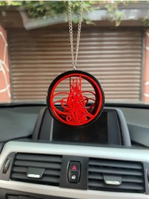 Resim 3dbaydesign Osmanlı Tuğrası Lastik Içi Ayna Süsü (kırmızı) 