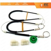 Resim Audi A4 S4 B5 8D2 8D5 94-2002 4/5 Kapı İçin Ön Sol Cam Kriko Seti 
