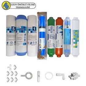 Resim Pemax Water Solutions Purefer Açık Kasa Çift Sediment Sertifikalı 8'li Vontron Helixfil Mebran Mineral-Alkali-Detox 