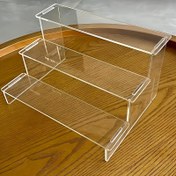 Resim 1 adet Akrilik Ayrılabilir Ekran Standı - Masaüstü Düzenleme için Şeffaf Çok Katlı Raf, Mat Kaplama Dikdörtgen Tasarım, Ofis Malzemeleri, Kırtasiye ve Dekor için Mükemmel, Ofis Malzemeleri ve Aksesuarları, Modern Estetik, Şık Yapı 