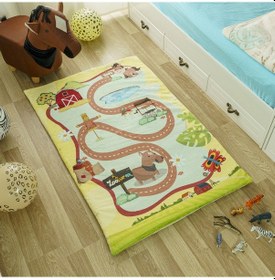 Resim Zooturak Peluş Çocuk Matı At Doru 100cm x 150cm 