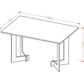 Resim Asra Trend %100 Mdflam Yemek Masası Ym-02 Retro Gri Açık Gri 