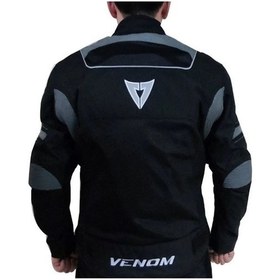 Resim Venom Spin Motosiklet Montu Siyah-gri Motorcu Montu 