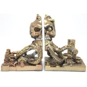 Resim Periboia Steampunk Polyester Ahtapot Kitap Stoperi 