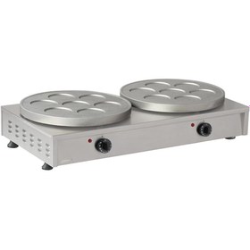 Resim OMAKE İkili Teflonsuz 7 Bölmeli Krep Makinesi, Elektrikli 