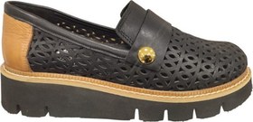 Resim Mammamia D24YA-3415 KALIN TABAN DERİ KADIN LOAFER AYAKKABI 