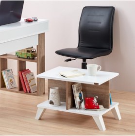 Resim adetto Beyaz Silvin Ofis Sehpası 