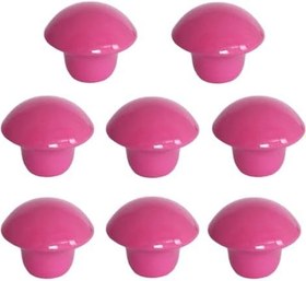 Resim Glaswen 8 ADET Pembe Mantar Düğme Kulp Çocuk Bebek Mobilya Çekmece Dolap Kapak Kulbu Metal Kulp Aksesuarları Vidalı 