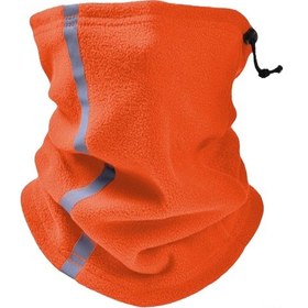 Resim Moveevo Kışlık Polar Fleece Isıtıcı Atkı Bisiklet Skihizmeti Gece Aktivitesi Yansıtıcı Çubuklu Yarı Yüzlü Koruyucu Turuncu Portakal 