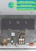 Resim Kenzlife Hazır Mutfak Perenna Gri 060*180*32 Mutfak Banyo Dolabı Kapaklı Raflı 