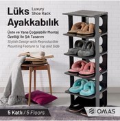 Resim Omaş Household Product Lüx Yeni Model Modern 5 Katlı Ayakkabılık Portatif Ayakkabı Standı 5 Katlı 