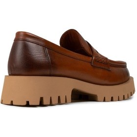 Resim Deery Kadın Hakiki Deri Taba Rengi Loafer Ayakkabı - 02034ztbac02 