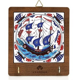 Resim Anadoliamağazacılık Çini Serisi Kalyon 3 Seramik Dekoratif Askılık Diğer 