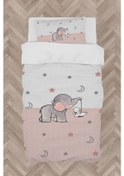 Resim Mekta Home Bebek Ve Çocuk Odası Sevimli Yavru Fil Desenli Nevresim Takımı 