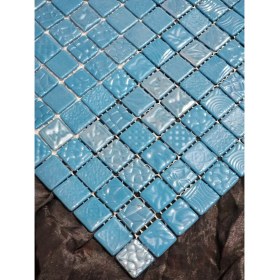 Resim Atölye Öğretmenim Gece Mavisi Cam Mozaik Taş 27x27.5 cm Tek Parça Lüks Görünüm ile Hızlı Uygulama 